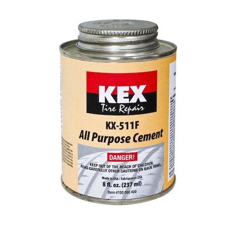 Kex Tire Repair 8 oz Fast Dry Cement KEXKX-511F-1